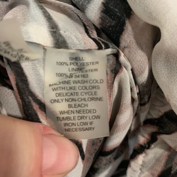 Calvin Klein Zebra Print Faux Wrap Blouse Top XS - Picture 5 of 8